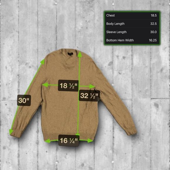 ★ Cashmere Club Room Luxury Tan Soft Lightweight Crewneck Sweater ★ - Picture 5 of 7